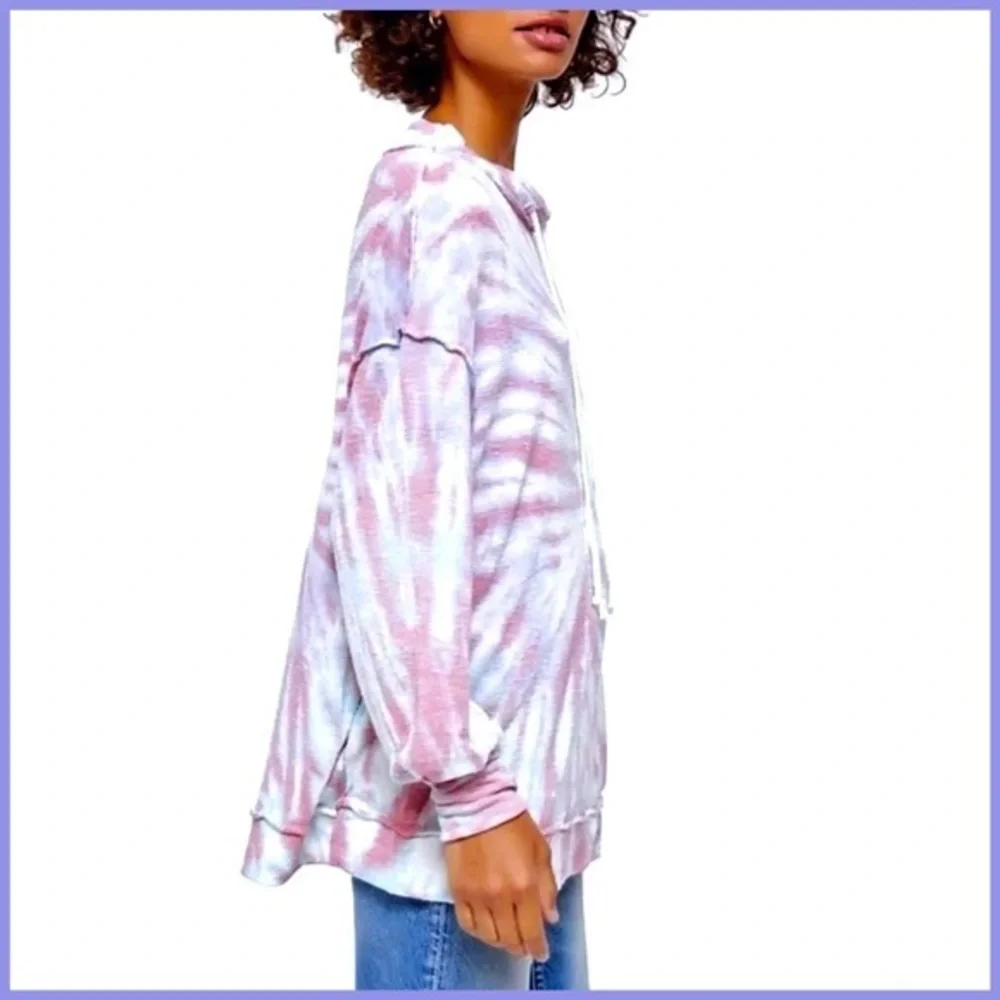 Free People Tie Dye Sweater Drawstring Top